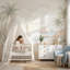 Décoration murale amovible de paysage de bord de mer tropical avec palmiers, voiliers-1408422081-1408422095
