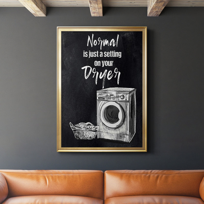 " Normal Is Just A Setting ", 36.5" H x 26.5" W x 1" D, Gold