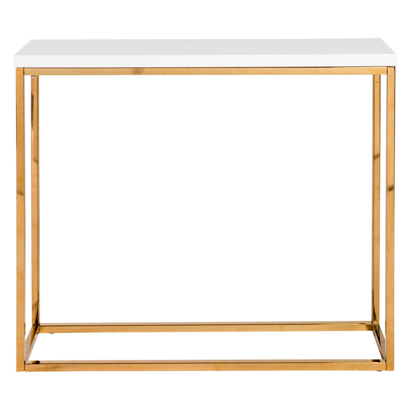 Camp Narrow Console Table, Silver, White