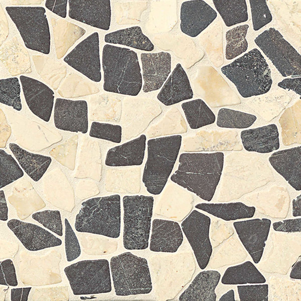 Hemisphere Random Sized Natural Stone Pebble Mosaic Wall Tile