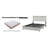 platform bed frame with LED lights and charging station cushion-910167487