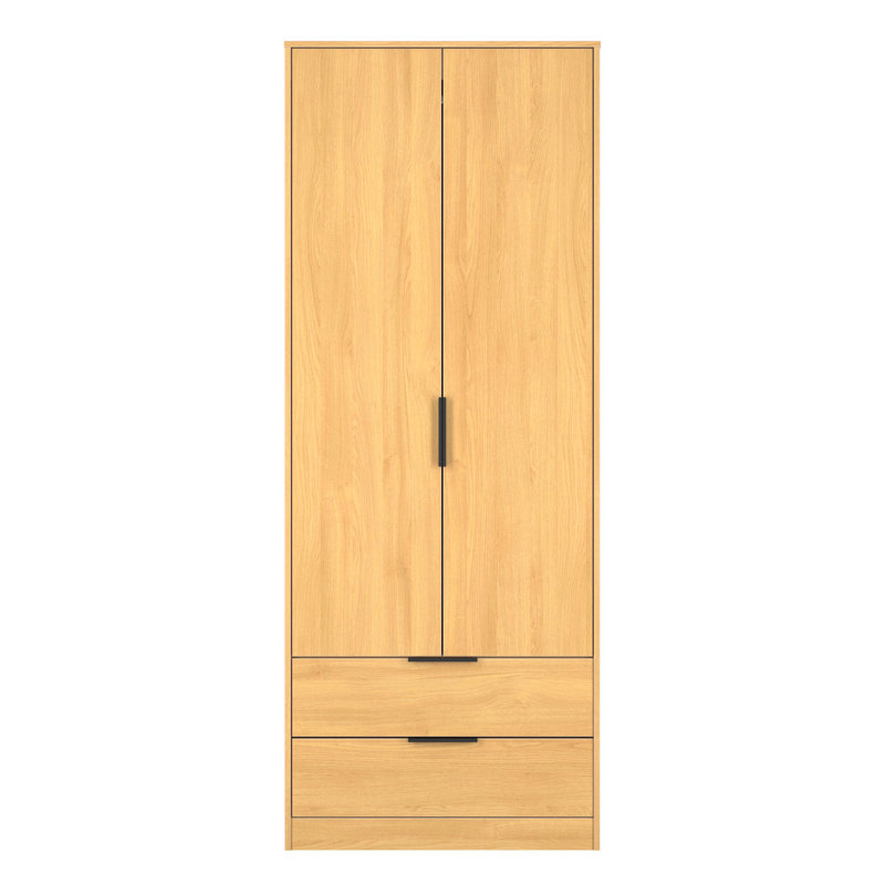 Turah Manufactured Wood Wardrobe, Modern Oak