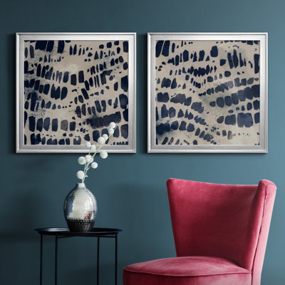 " Indigo Markings I " 2 - Pieces