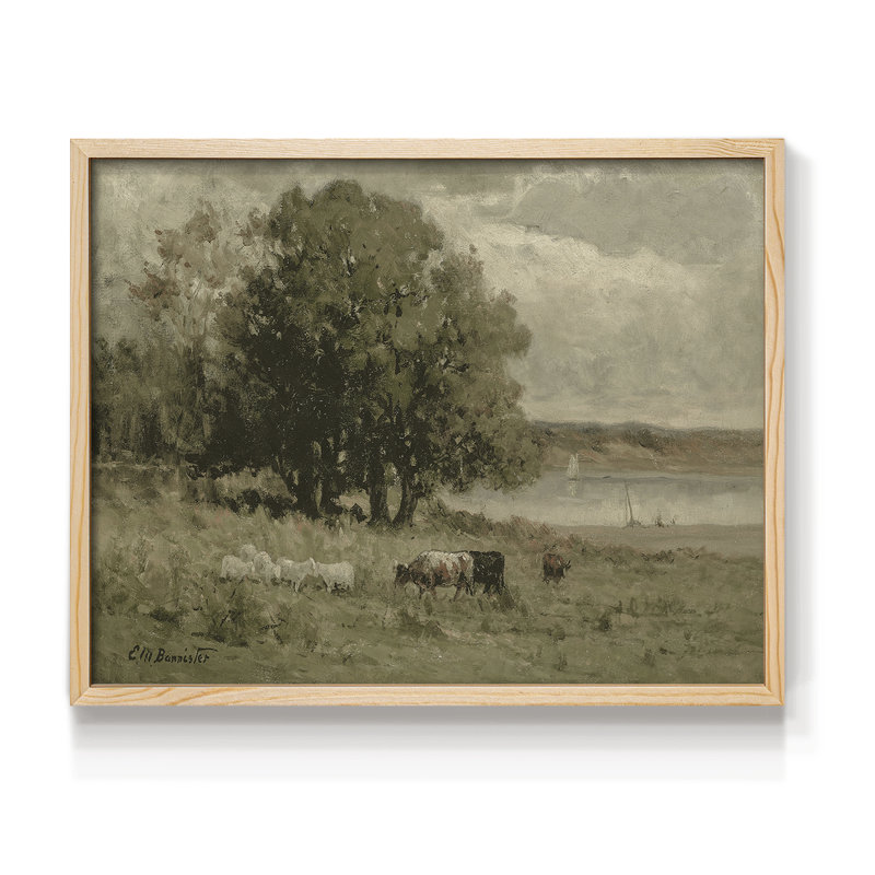 Paysages rétro-DCCXIV-Reproduction encadrée - réarmable, H 8 po x l 10 po, Naturel