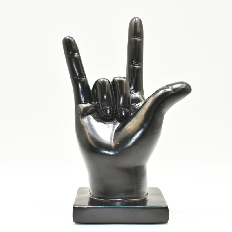 Sculpture Adam & Friends Home I Love You | 1 pièce, Noir
