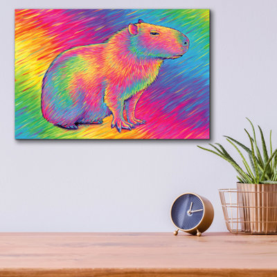 "Chill Capybara" par Rebecca Wang Art