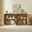 Oak 67" 4-Door Sideboard, Style For Bedroom, With A Flat Top Lamps Finish, Perfect Kitchen And Storage Of Clothing