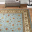 Tapis floral bleu clair / beige Niles-23359384