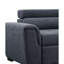 Haris 97" Dark Grey Fabric Sleeper Sofa Sectional with Adjustable Headrest and Storage Ottoman