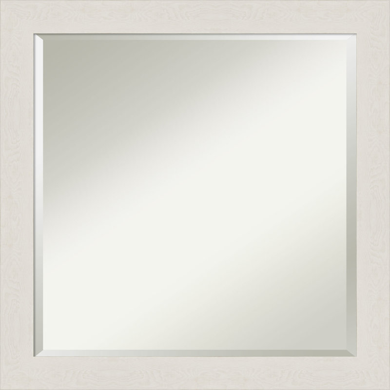 Josheph Flat Wall Mirror, White, 27.5" x 21.5"