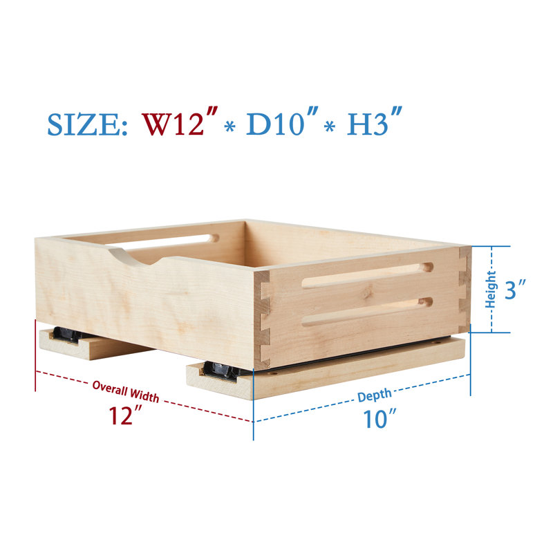 Bithiah Pull Out Drawer, 3.75" H x 12" W x 10" D
