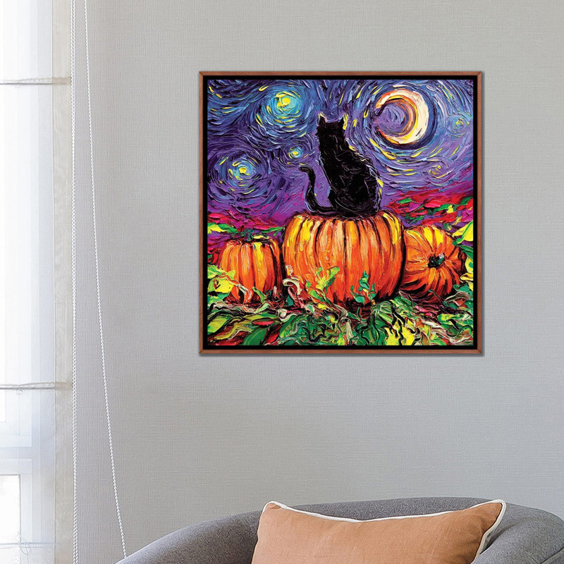 Reproduction d’art, "Starry Hallow’s Eve" par aja Trèves, H 26 po x l 26 po x P 1,5 po, Pas de tapis