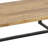 Marlon Natural Brown Mango Wood Coffee Table, 48" Rectangular Table with Black Aluminum Frame