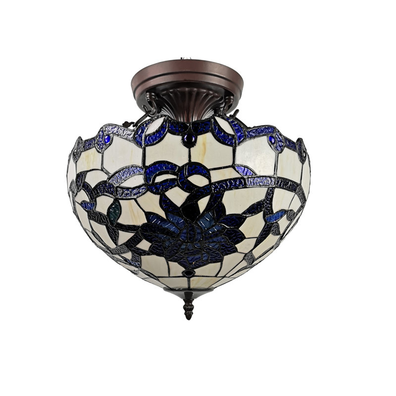 Plafonnier semi-encastré 14 po 2 lumières Little Sodbury