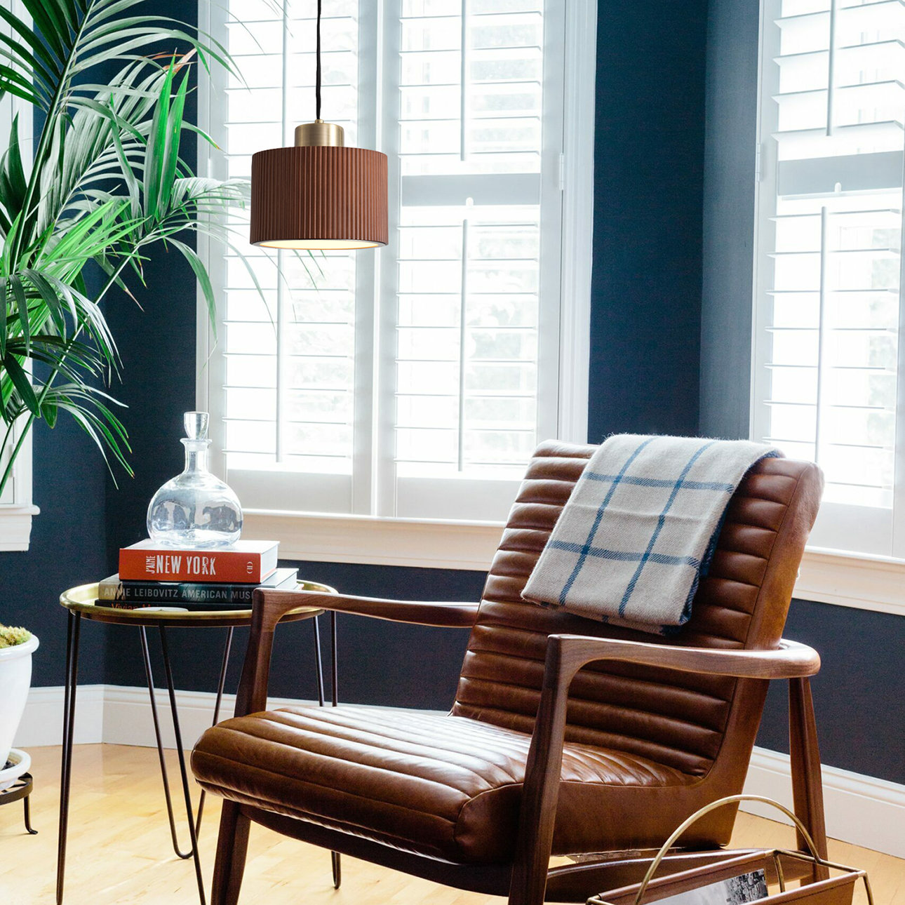 Tambo Single Light Pendant, Dark Walnut