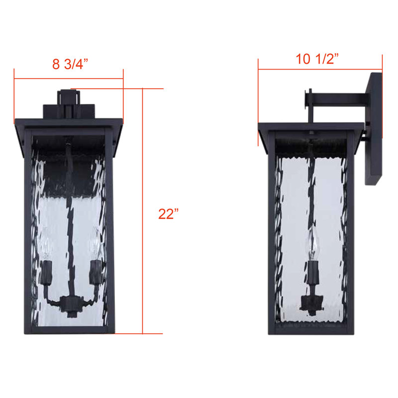 Baldwyn Black Outdoor Wall Lantern