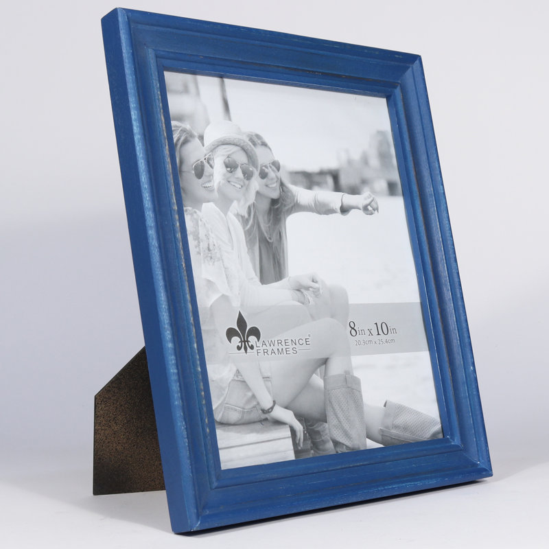 Cadre photo en bois Montesano, 8 po x 10 po, Bleu marine patiné