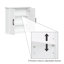 RiverRidge Monroe Two-Door Bathroom and Laundry Wall Mount Storage Medicine Cabinet with Fixed and Adjustable Shelves - White