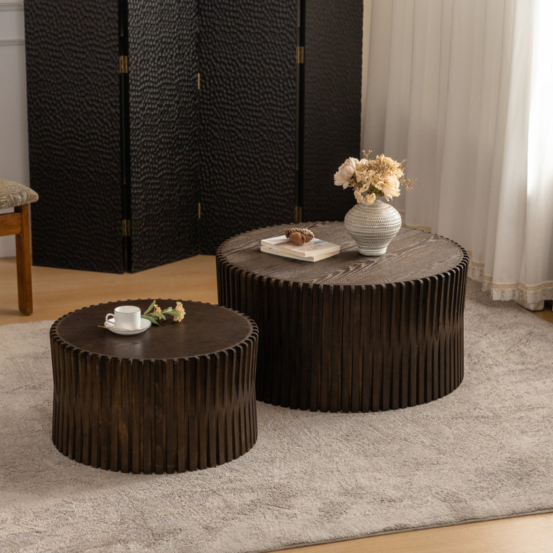 Table basse Dinae, Noir, H 15,75 po x L 31,5 po x l 31,5 po