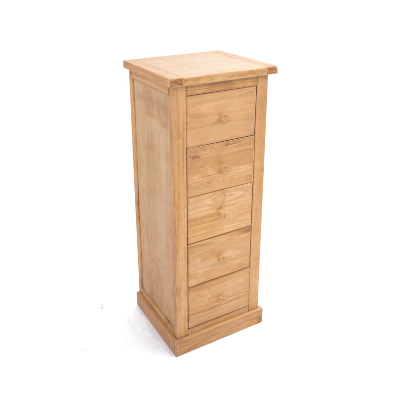 5 Drawer 45cm W Lingerie Chest, Waxed