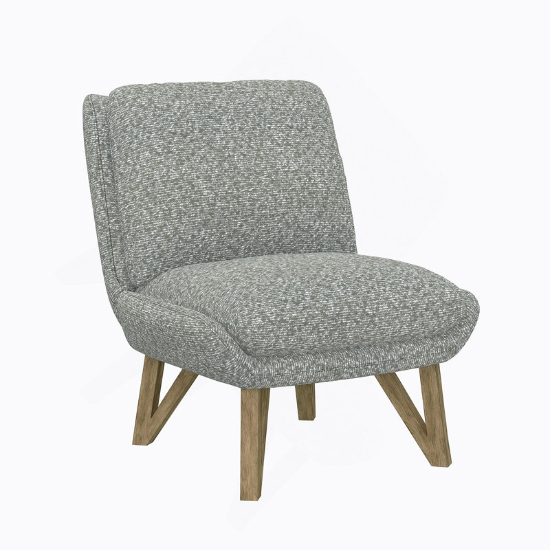 Fauteuil d'appoint sans accoudoirs Wallace & Bay Emerse, Gris