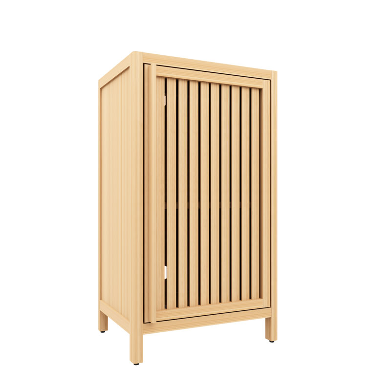 Bathroom Bamboo Storage Cabinet, Freestanding Floor Cabinet With Door