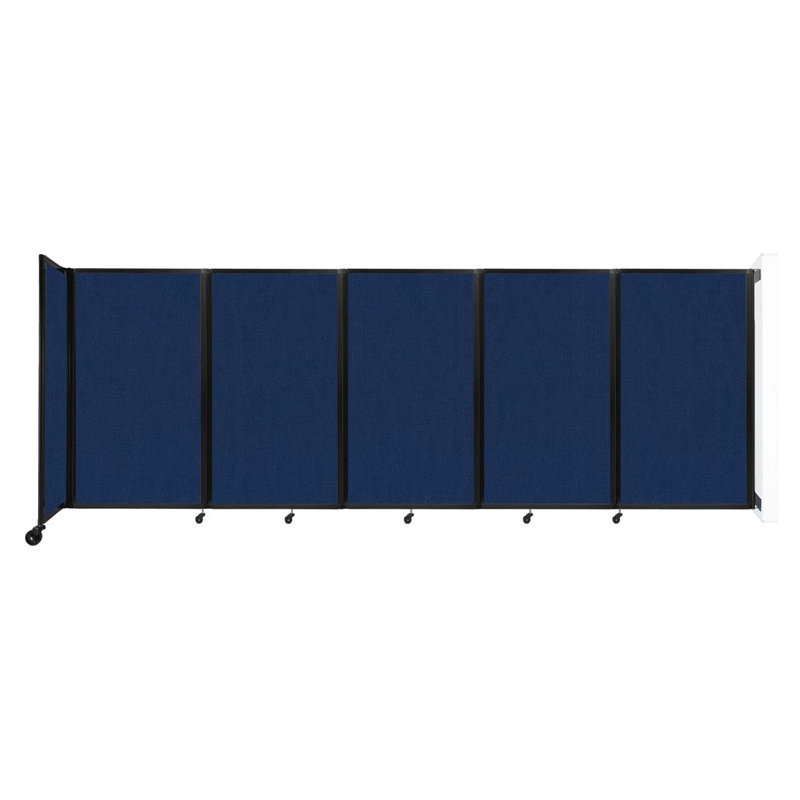 11 - Cloison pliante à panneaux, 5, Bleu marine, H 60 po x l 168 po x P 12 po