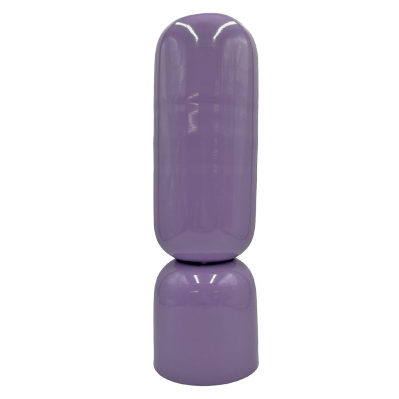 Keyrin Handmade Modern Iron Table Vase – Tall Glossy Sculptural Décor in Burnt Orange or Lavender, Purple