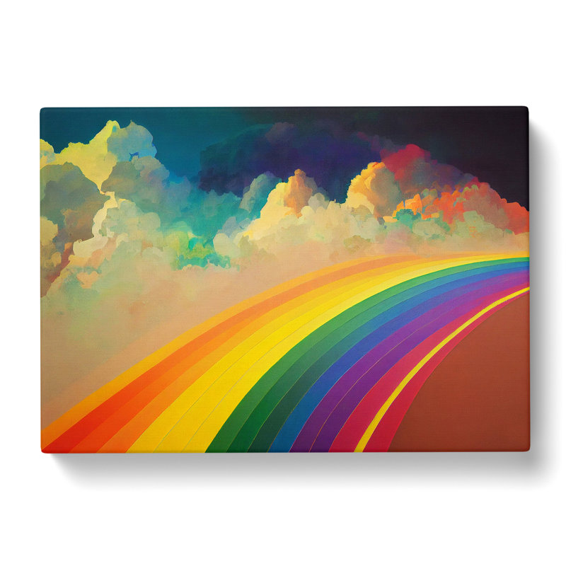 Surreal Rainbow Clouds Vol.2 Abstract - Wrapped Canvas, 50cm H x 76cm W x 3cm D