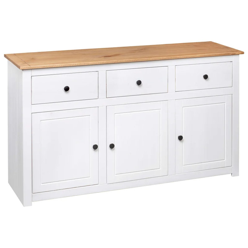 Marrero 135cm Solid Wood Sideboard, White