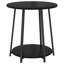  Side Table Set With Shelf 2 Pcs Black Oak 50 X 50 X 51 Cm-1362866574