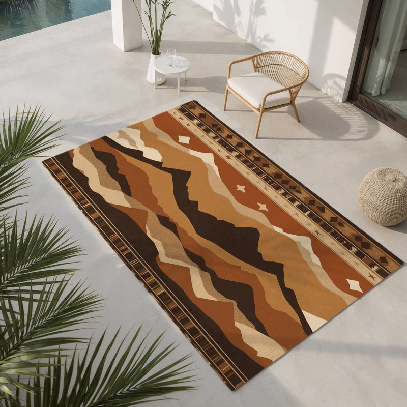 Tapis intérieur et extérieur Sundown Cascade, Rectangulaire 8 pi x 10 pi
