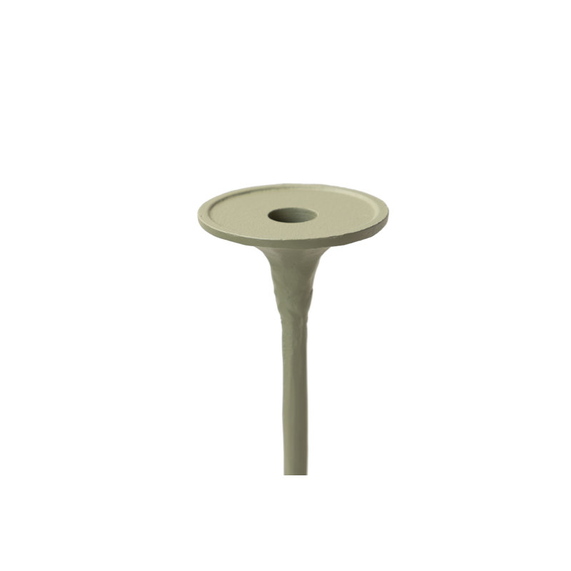 Aluminum Tabletop Candlestick, 41cm H x 14cm W x 14cm D, Green