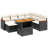 Vidaxl Garden Sofa Set Black, Cream White