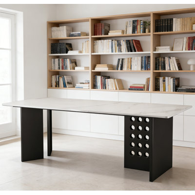 Light Luxury High-End White Sintered Stone Desk