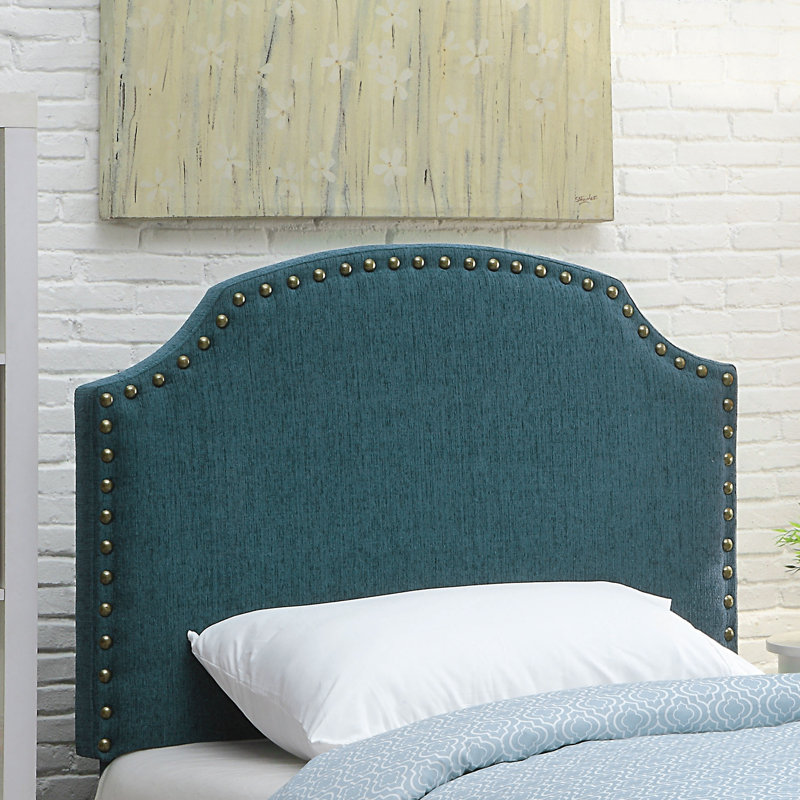 Tête de lit tapissier, Bleu sarcelle foncé, Très grand