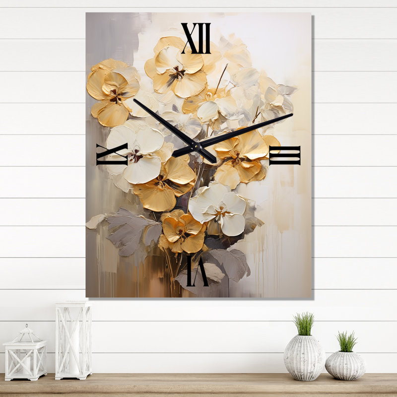 Horloge murale Blus - Pansies, Moyen