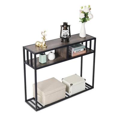 Modern solid wood pine entrance cabinet