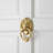 Solid Cast Brass Lion Front Door Knocker 6.25" Tall Lacquered Brass Finish