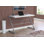 Bureau d'ordinateur, bureau personnel, ordinateur portable, L 48 po, travail, métal, stratifié, brun, gris, contemporain, moderne