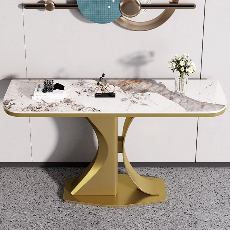 Console en pierre frittée de style italien, H 33,4 po x l 55 po x P 13,7 po