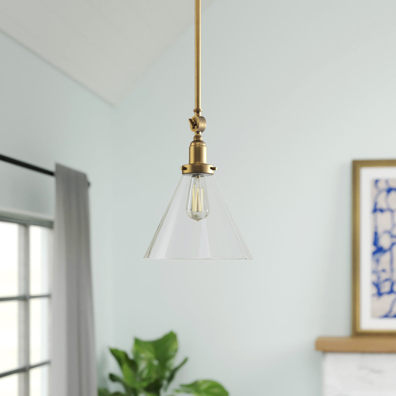 Catalina 1 - Light Single Cone Pendant in Warm Brass, Warm Brass