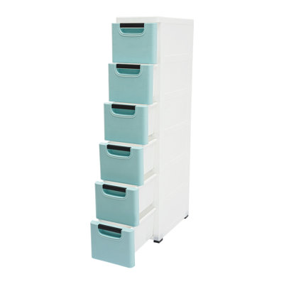 6 Drawers Storage Cabinet With Wheels