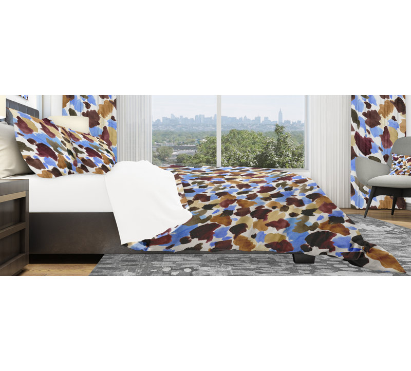 Ensemble de housse de couette designart leopard, Housse simple + 1 taie décorative