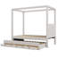 Upholstery Canopy Platform Bed With Trundle-1686800387