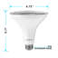 15 watts (équivalent à 120 watts), DEL PAR38, ampoule à intensité variable, culot E26 / moyen (standard)-57955207