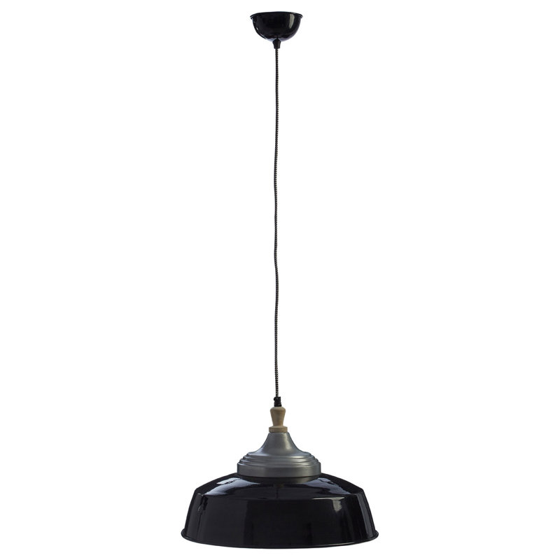 Finn 1 - Light Bowl Pendant, Black, Large