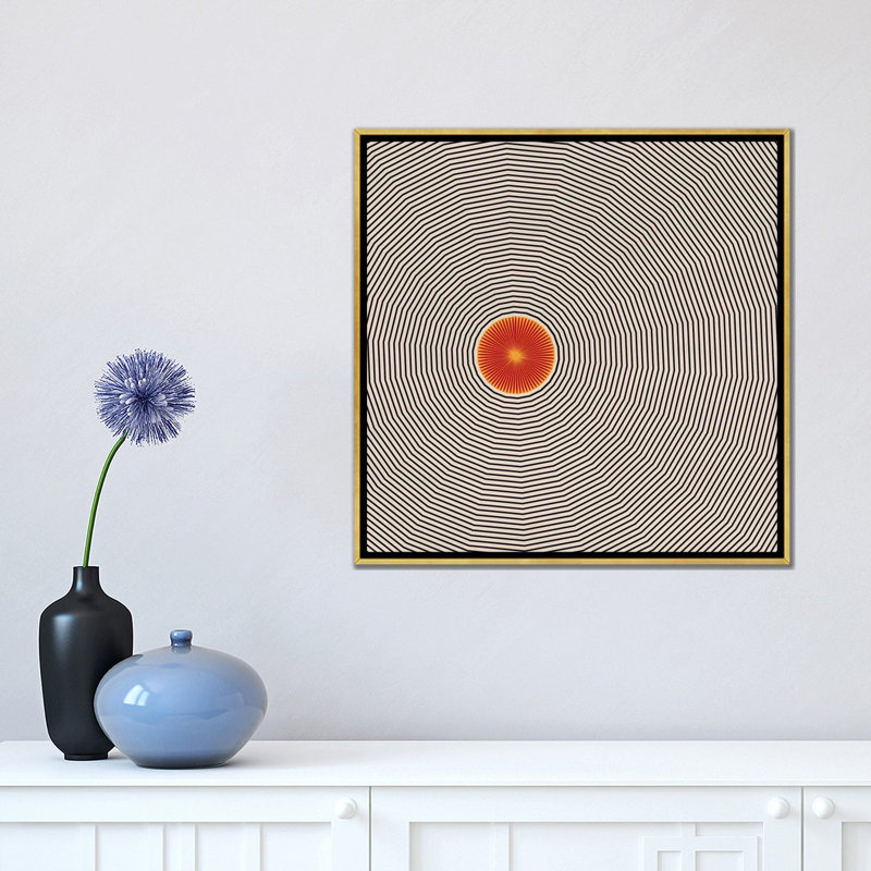 «Sun Illusion», reproduction d'impression, Toile encadrée d'or, H 18 po x l 18 po x 1,5 po