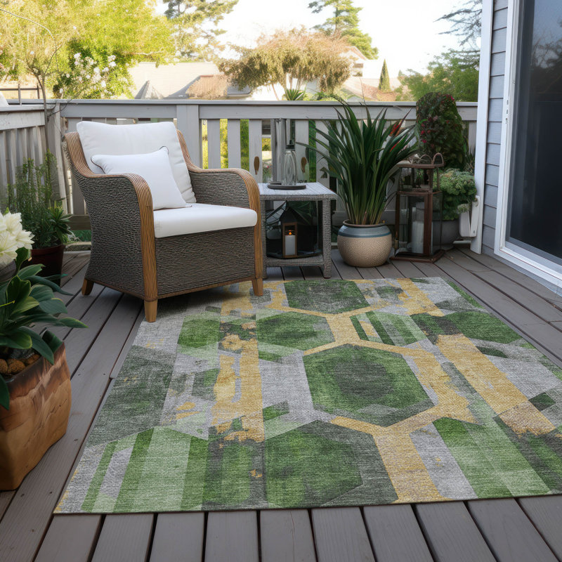 Tapis vert intérieur / extérieur lavable à la machine Cinead ACN1722, Rectangulaire 3 pi x 5 pi