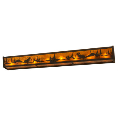Barre d'éclairage de salle de bain 8 lumières Moose at Lake